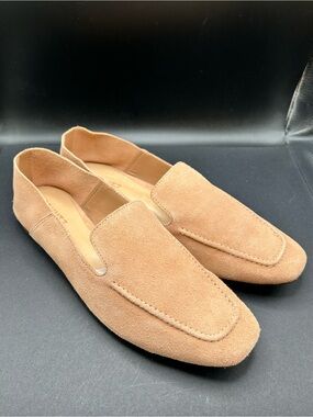 NWOB Schutz Suede Leather Slip-On Loafers in Tan Size 8.5